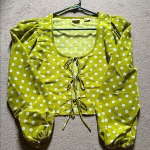 Levi's Green Floral Blouse